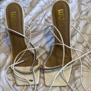 lug White Strappy Women's Shoes